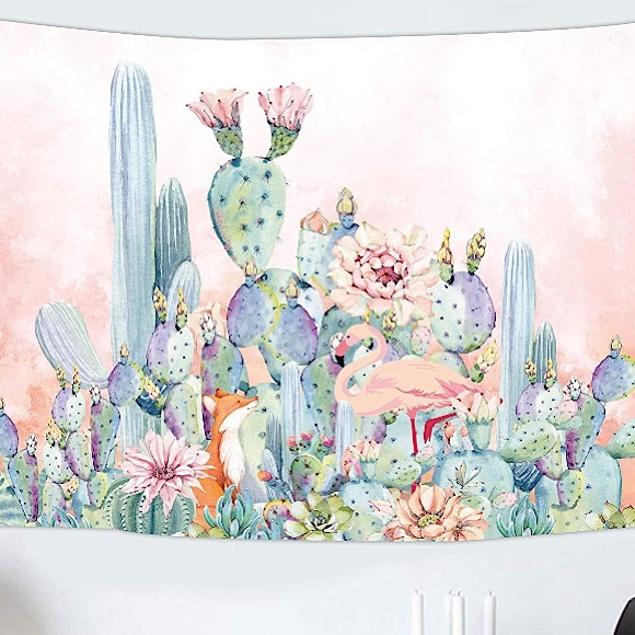 Urban Outfitters Other - Hippie Flamingo Cactus Plant Garden Wall Decor/Art